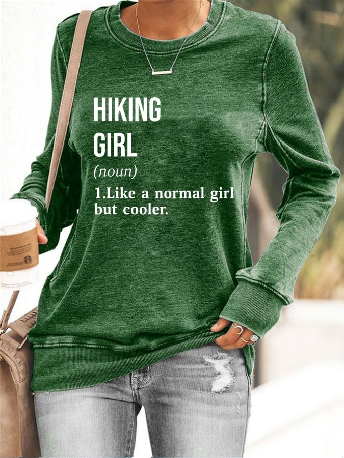 Women's Hiking Girls Printed Casual Sweatshirt