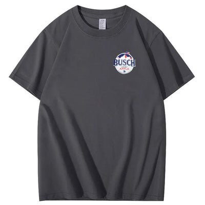 Happy Dogs And American Flag Pattern Print T-Shirt