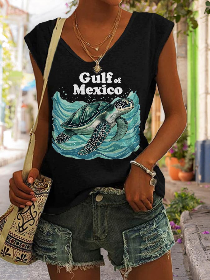 Women's Gulf Of Mexico Print Tank Top