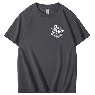 Dad Boo Pattern Print 100%Cotton T-Shirt