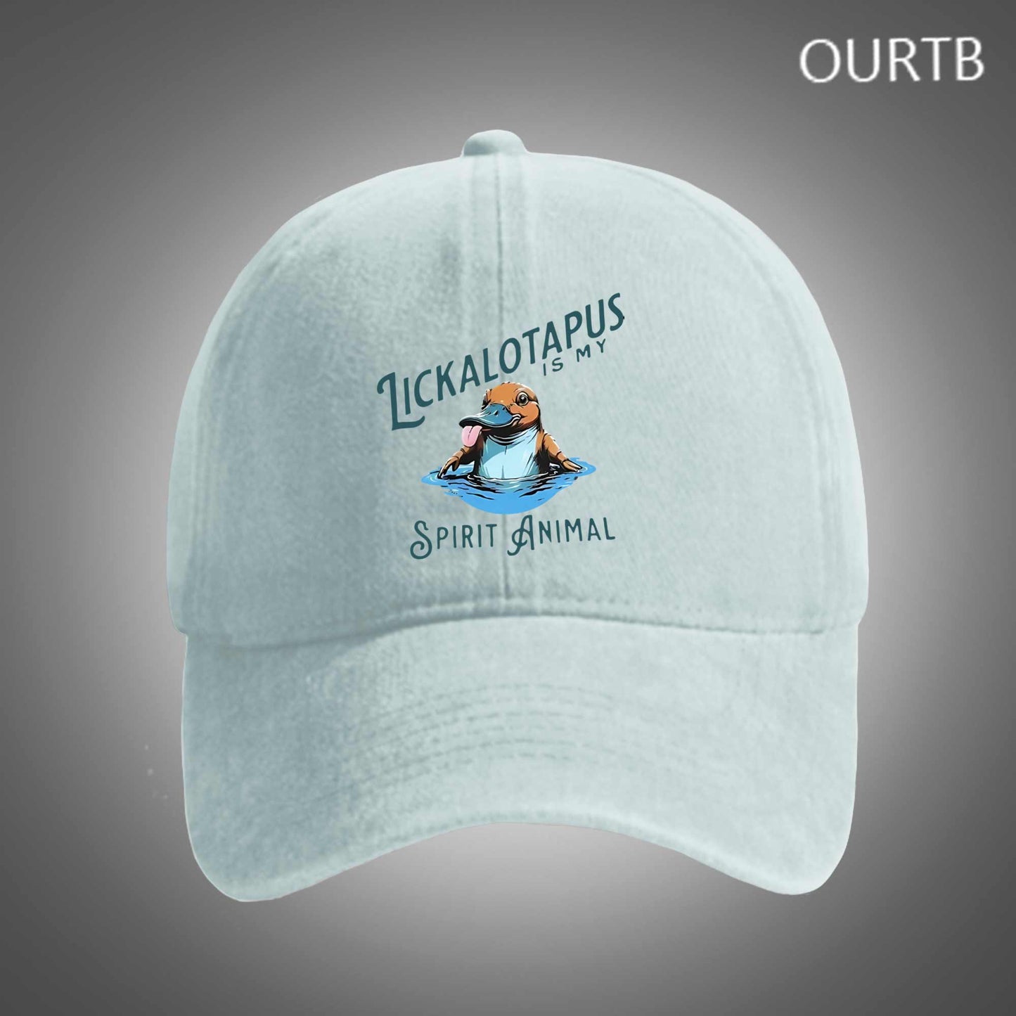 Lickalotapus Is My Spirit Animal Funny Art Print Unisex Distressed Cotton Washed Art Print Hat