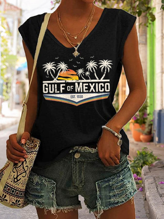 Women's Gulf Of Mexico Print Tank Top