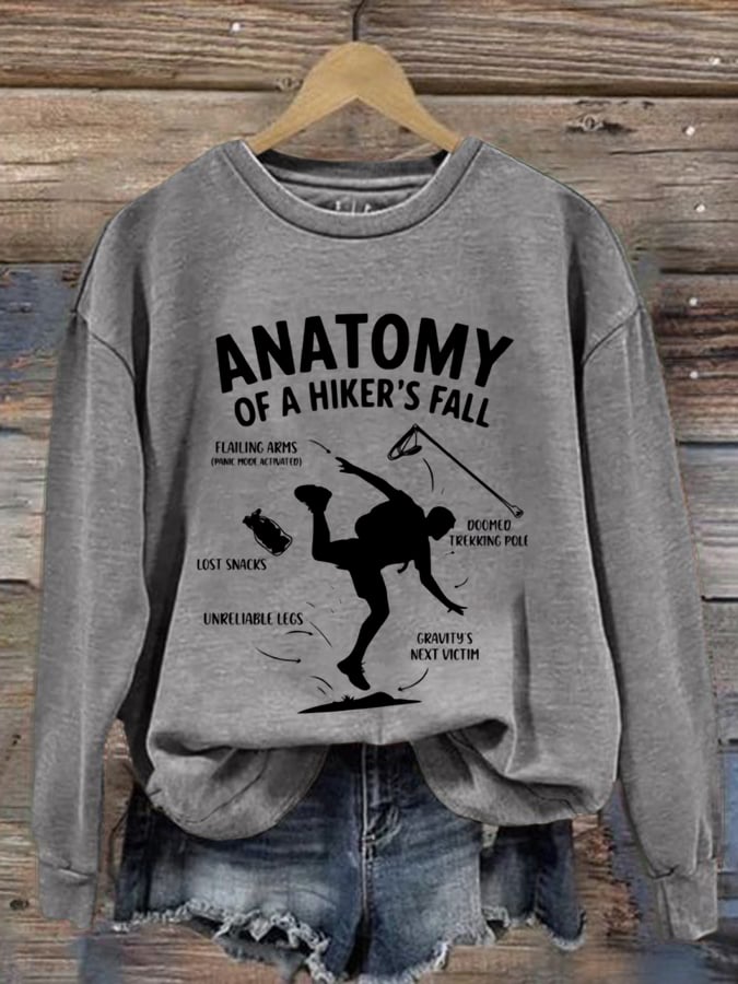 Women's Wayfarer Print Crew Neck Long Sleeve Sweatshirt