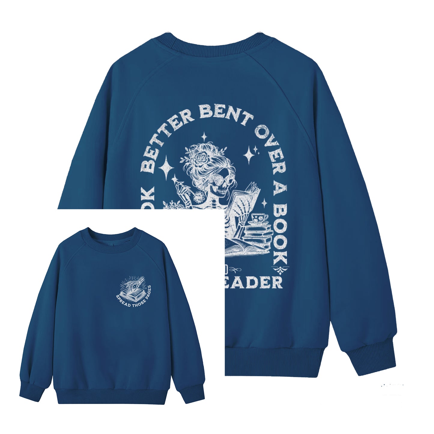 Women's Better Bent Over A Book Smut Reader Art Pattern Print Sweatshirt