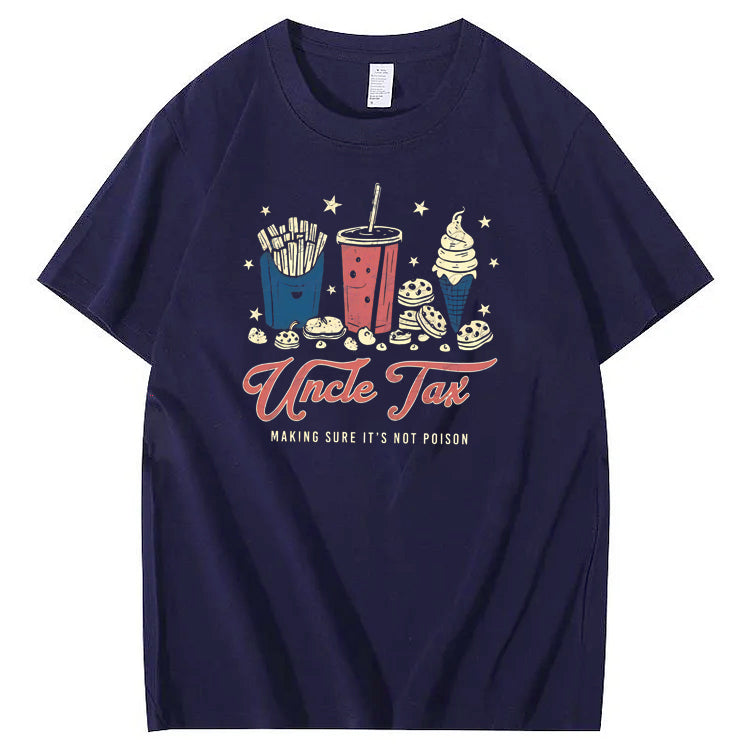 Uncle Tax Pattern Print T-Shirt