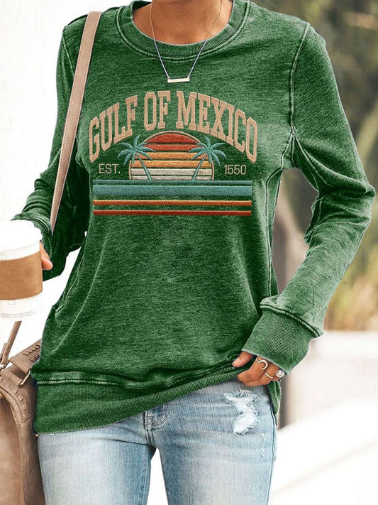 Women'S Gulf Of Mexico Print Sweatshirt