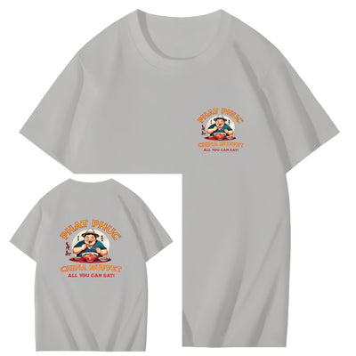 Phat Phuc China Buffet Art Pattern Print T-Shirt