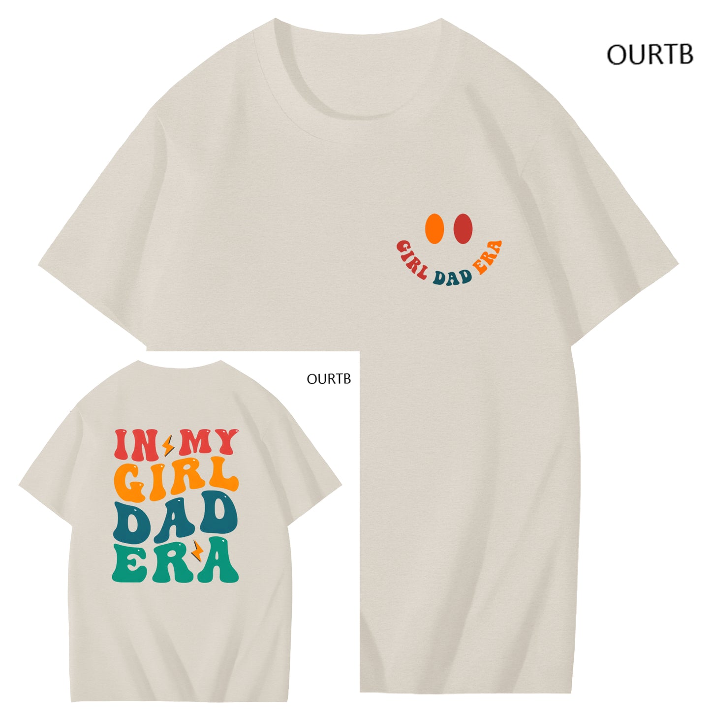 TS Fans In My Girl Dad Era Funny Art Pattern Print T-Shirt