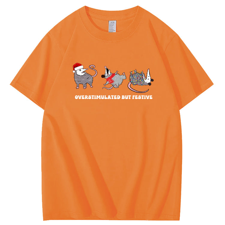 Overstimulated Festive Pattern  100% Cotton T-Shirt