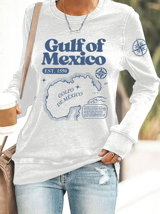 Women's Gulf Of Mexico Print Sweatshirt