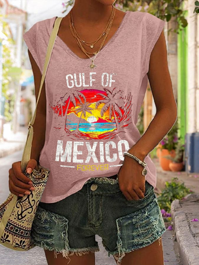 Women's Gulf Of Mexico Print Casual Vest