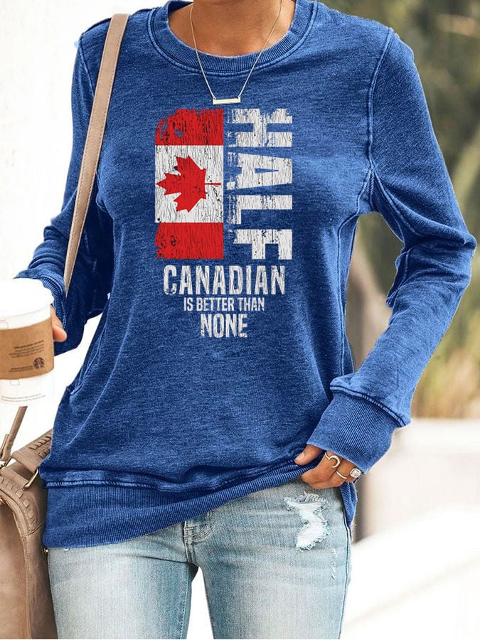 Women's Canada Flag Print Sweatshirt