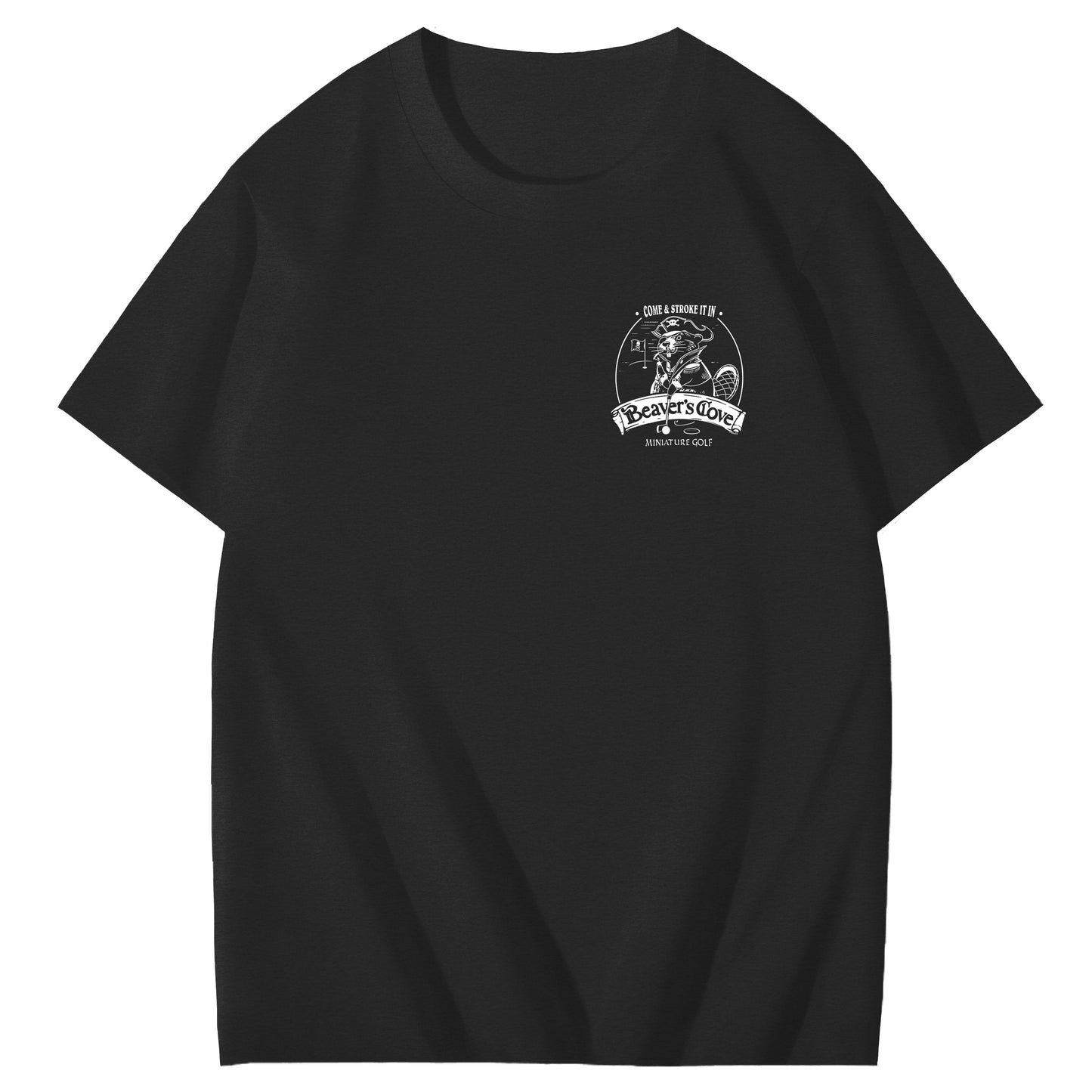 Come Stroke It In Beaver's Cove Funny Adoult Art Pattern Print T-Shirt