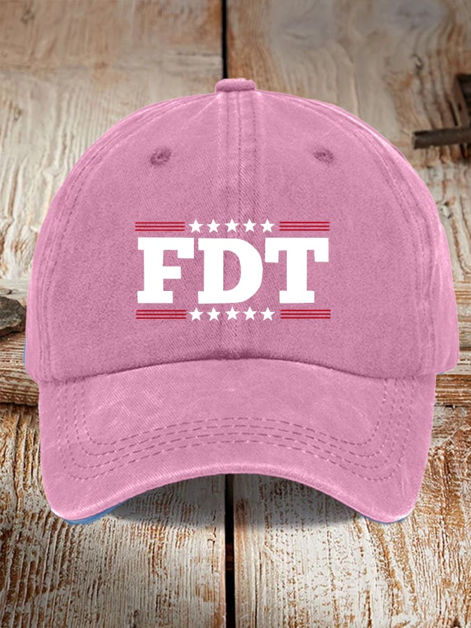 Unisex Fdt Printed Washed Cotton Hat