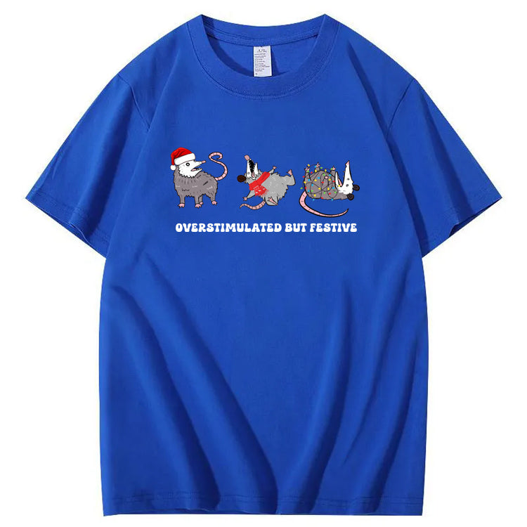 Overstimulated Festive Pattern  100% Cotton T-Shirt