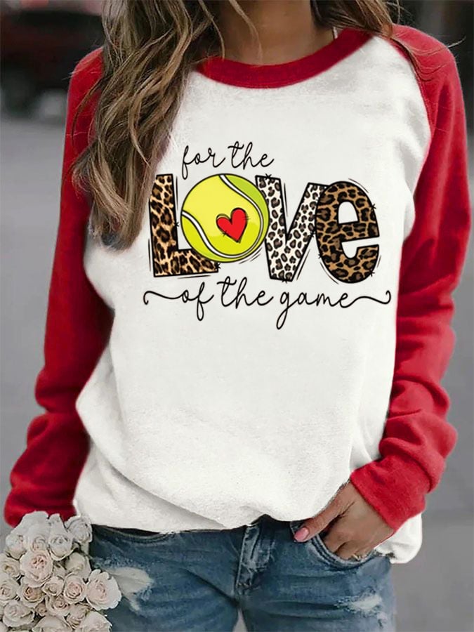 Women's Tennis Game day Print Casual Sweatshirt
