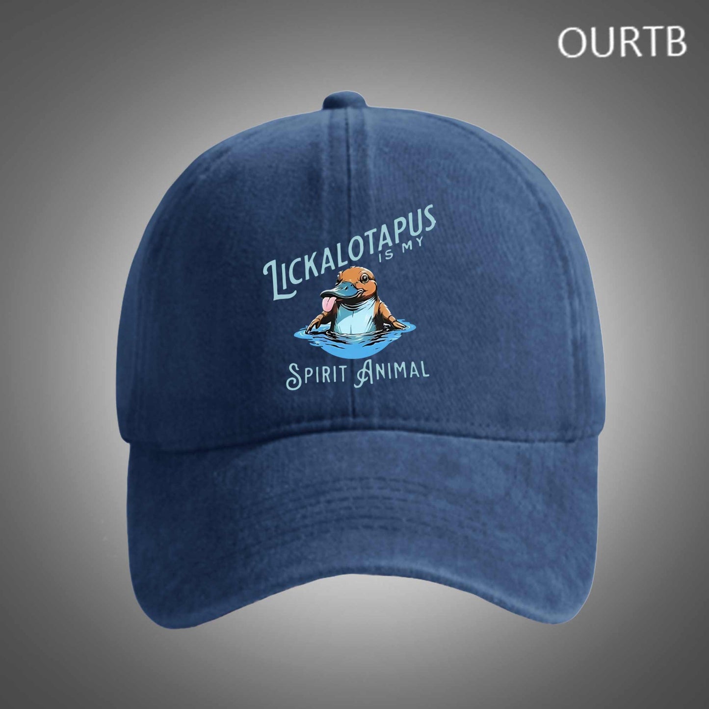 Lickalotapus Is My Spirit Animal Funny Art Print Unisex Distressed Cotton Washed Art Print Hat