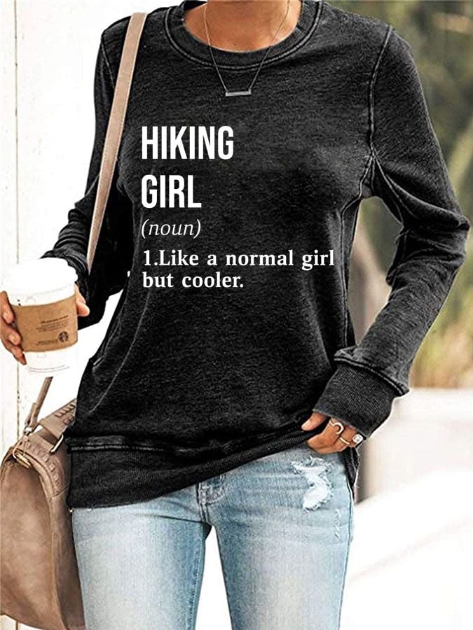 Women's Hiking Girls Printed Casual Sweatshirt