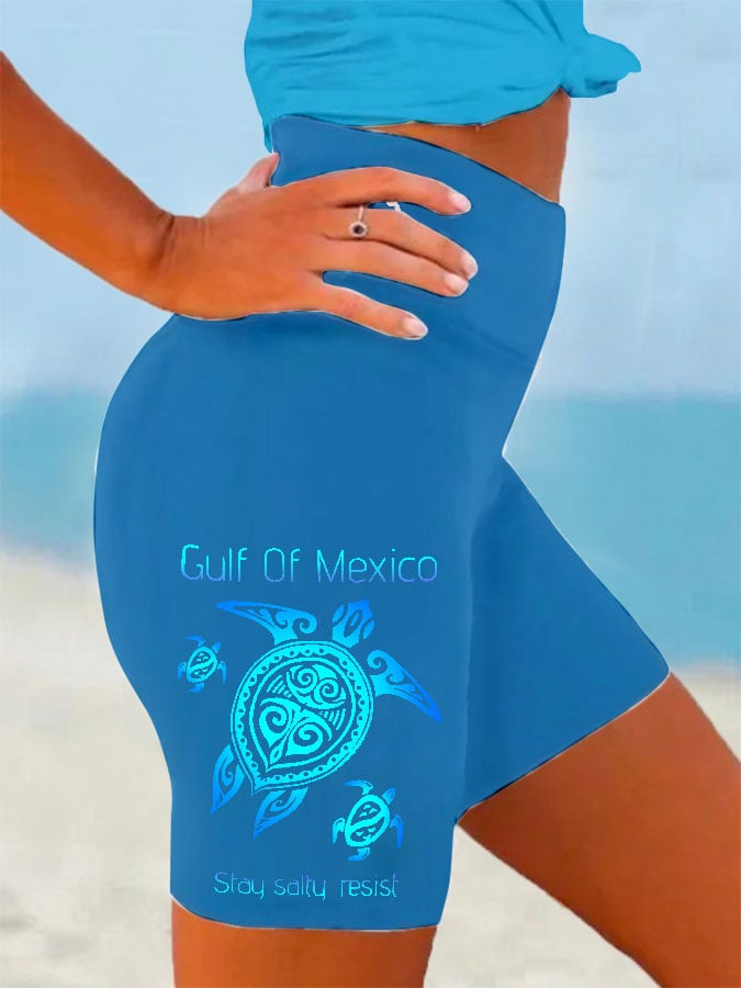 Women's Gulf Of Mexico Print Shorts