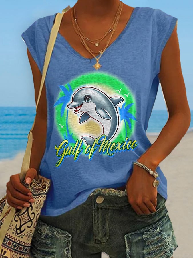 Women's Golfo De Mexico Print Tank Top