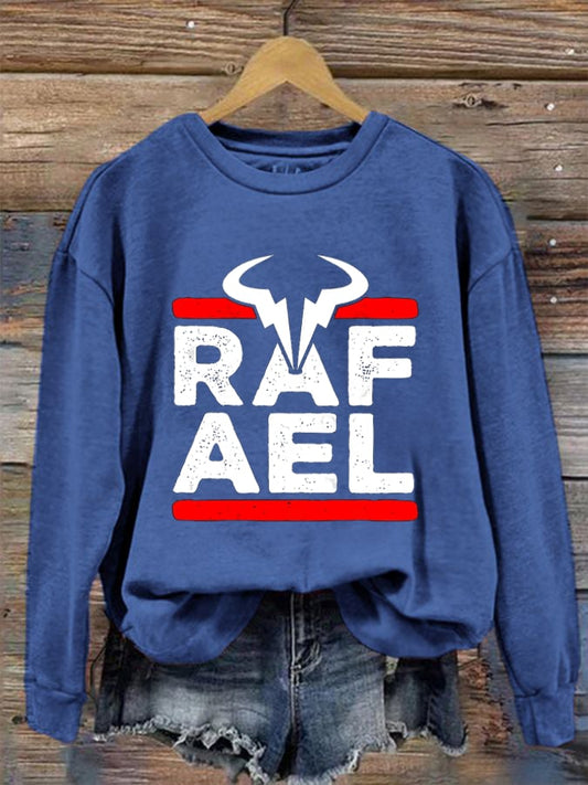 Women's Tennis Superstar Rafa Print Crew Neck Sweatshirt