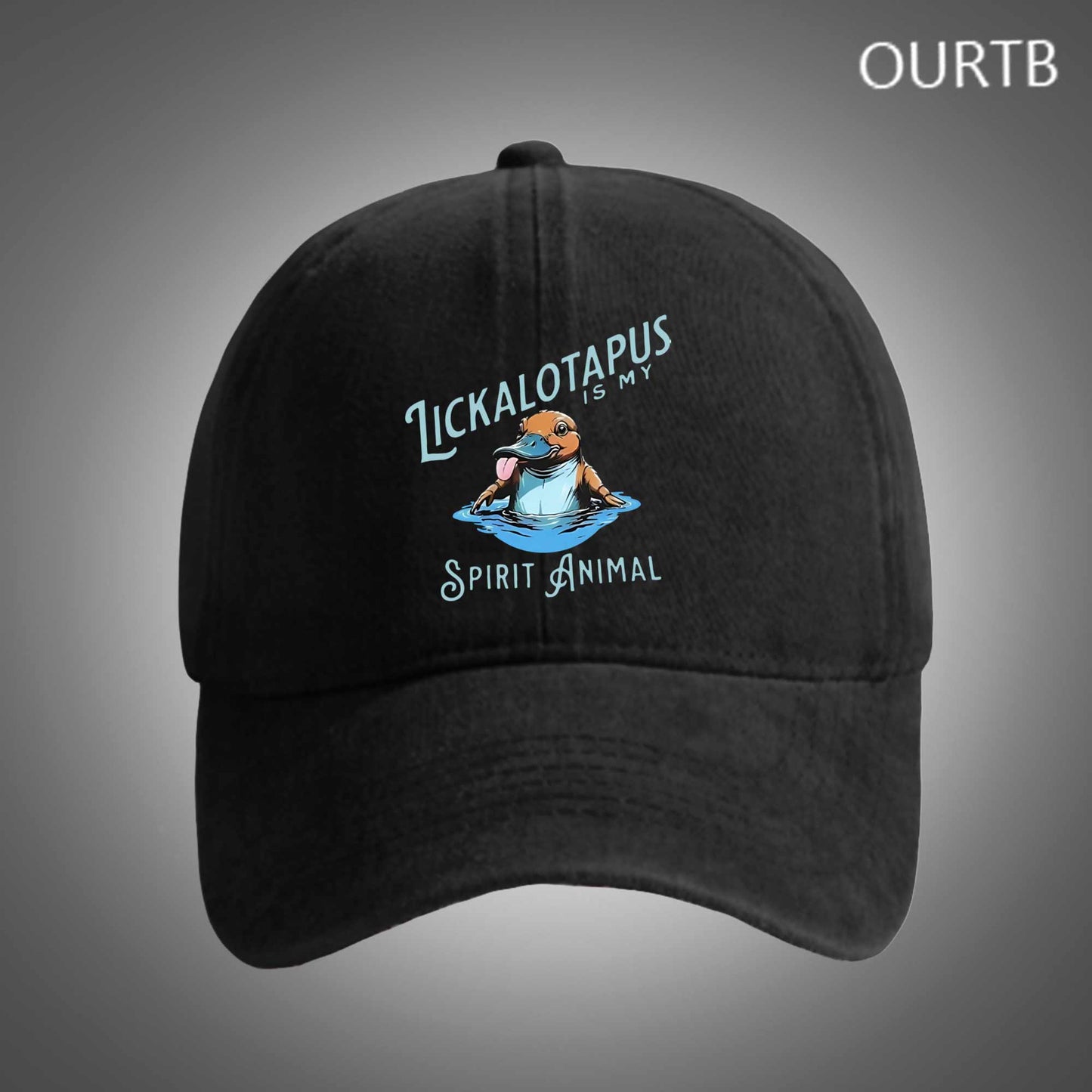 Lickalotapus Is My Spirit Animal Funny Art Print Unisex Distressed Cotton Washed Art Print Hat