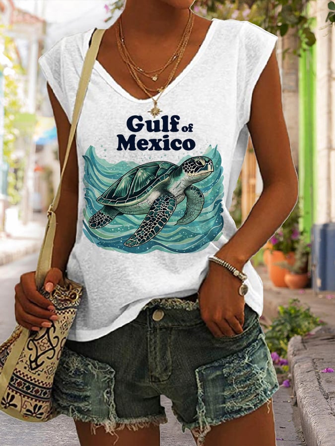 Women's Gulf Of Mexico Print Tank Top