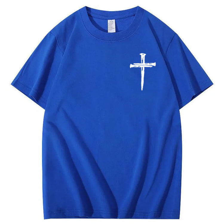 Bring Up My Past Jesus Pattern Print Crew Neck T-Shirt