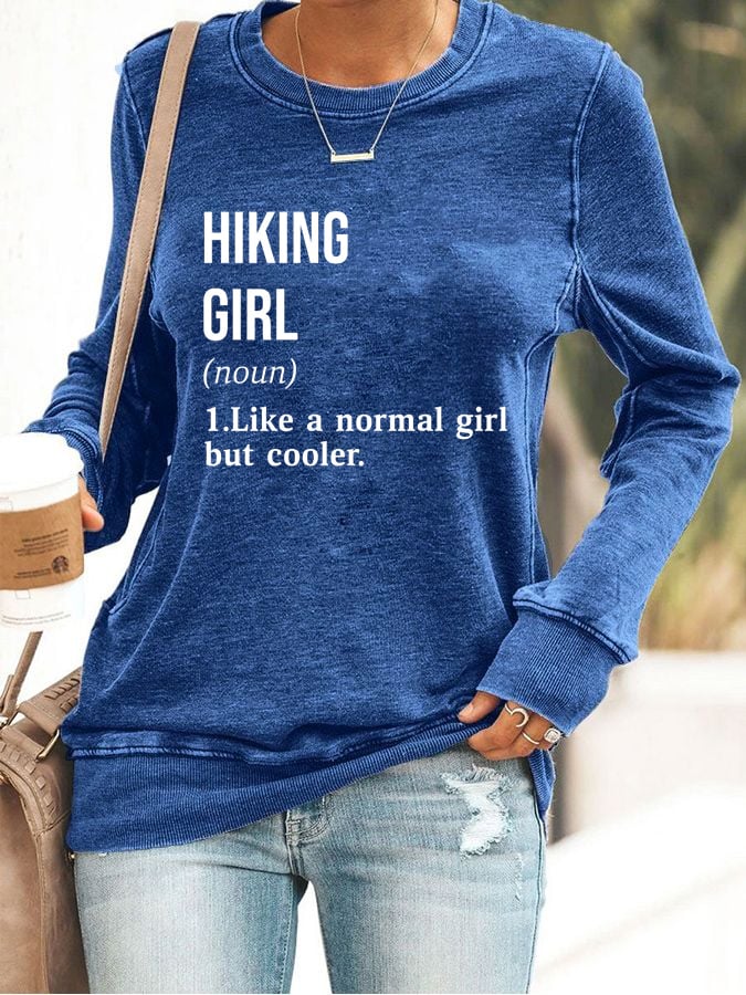 Women's Hiking Girls Printed Casual Sweatshirt