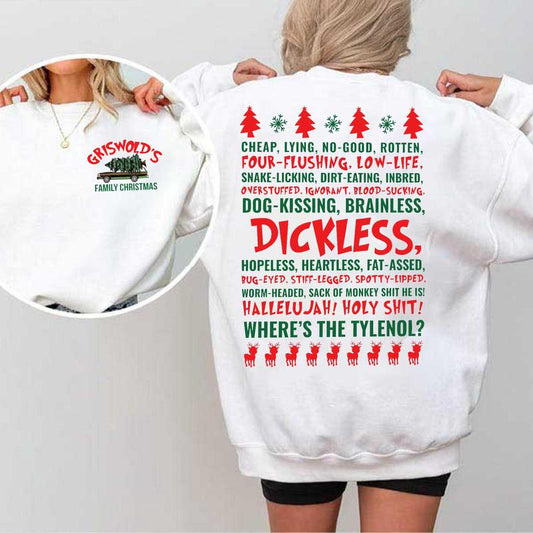 Funny Christmas Sweatshirt Griswold’s National Lampoon’s Christmas Vacation Dickless 2 sides