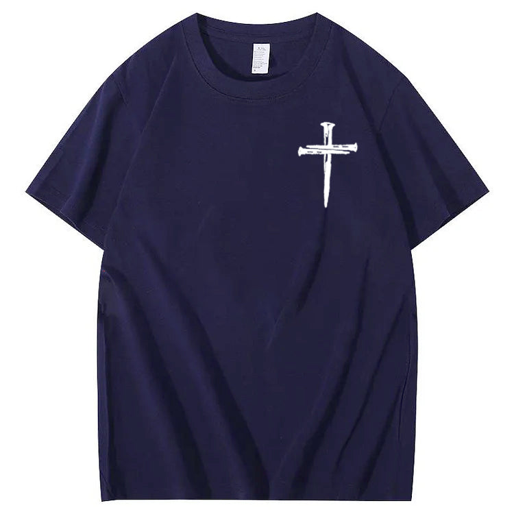 Bring Up My Past Jesus Pattern Print Crew Neck T-Shirt