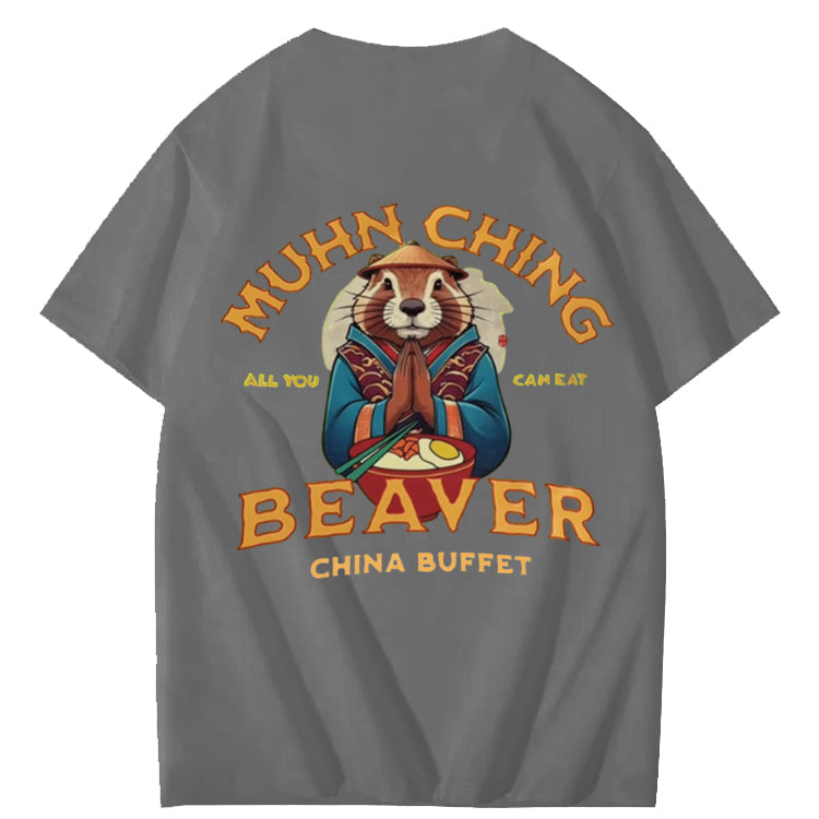 MUHN CHING BEAVER CHINA BUFFET T SHIRT
