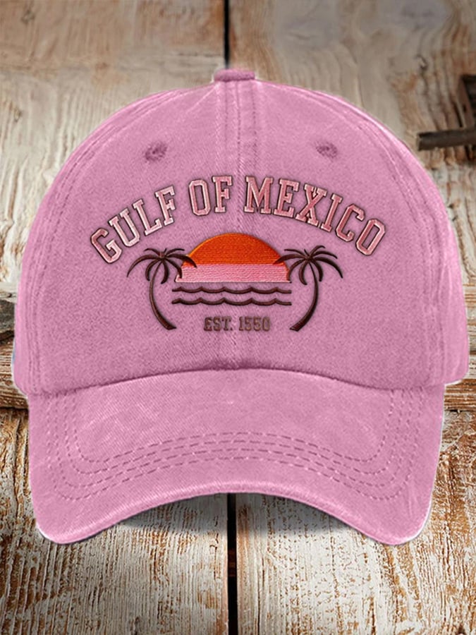 Unisex Gulf of Mexico 1550 Print Baseball Cap