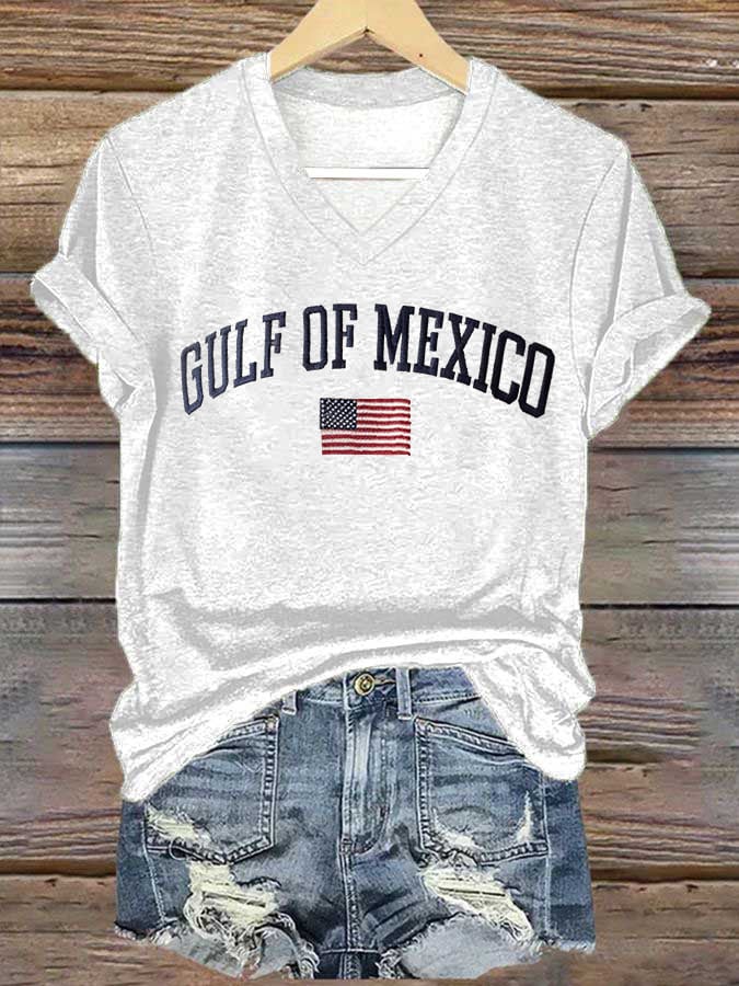 Women's Retro Gulf Of Mexico Print T-Shirt