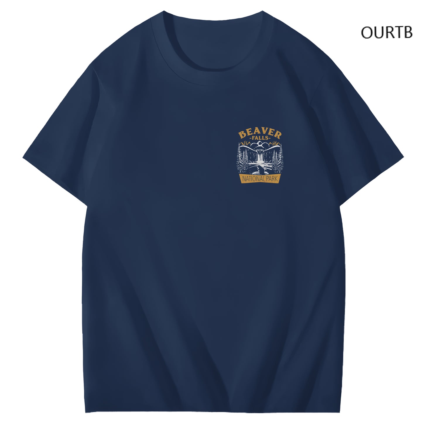 Beaver Falls National Park Funny Art Pattern Print T-Shirt