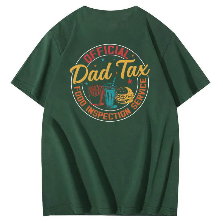 Official Dad Tax Pattern Print 100%Cotton T-Shirt