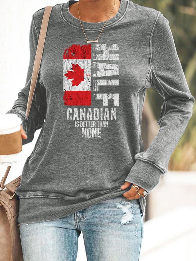Women's Canada Flag Print Sweatshirt