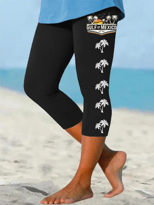 Women's Gulf Of Mexico Print Casual Leggings