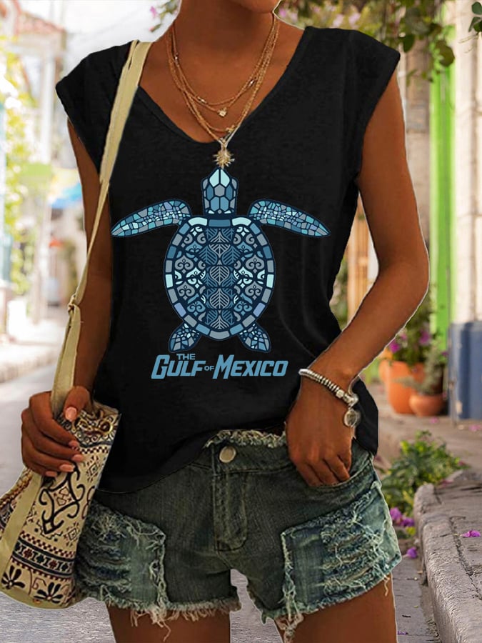 Women's Gulf Of Mexico Print Tank Top