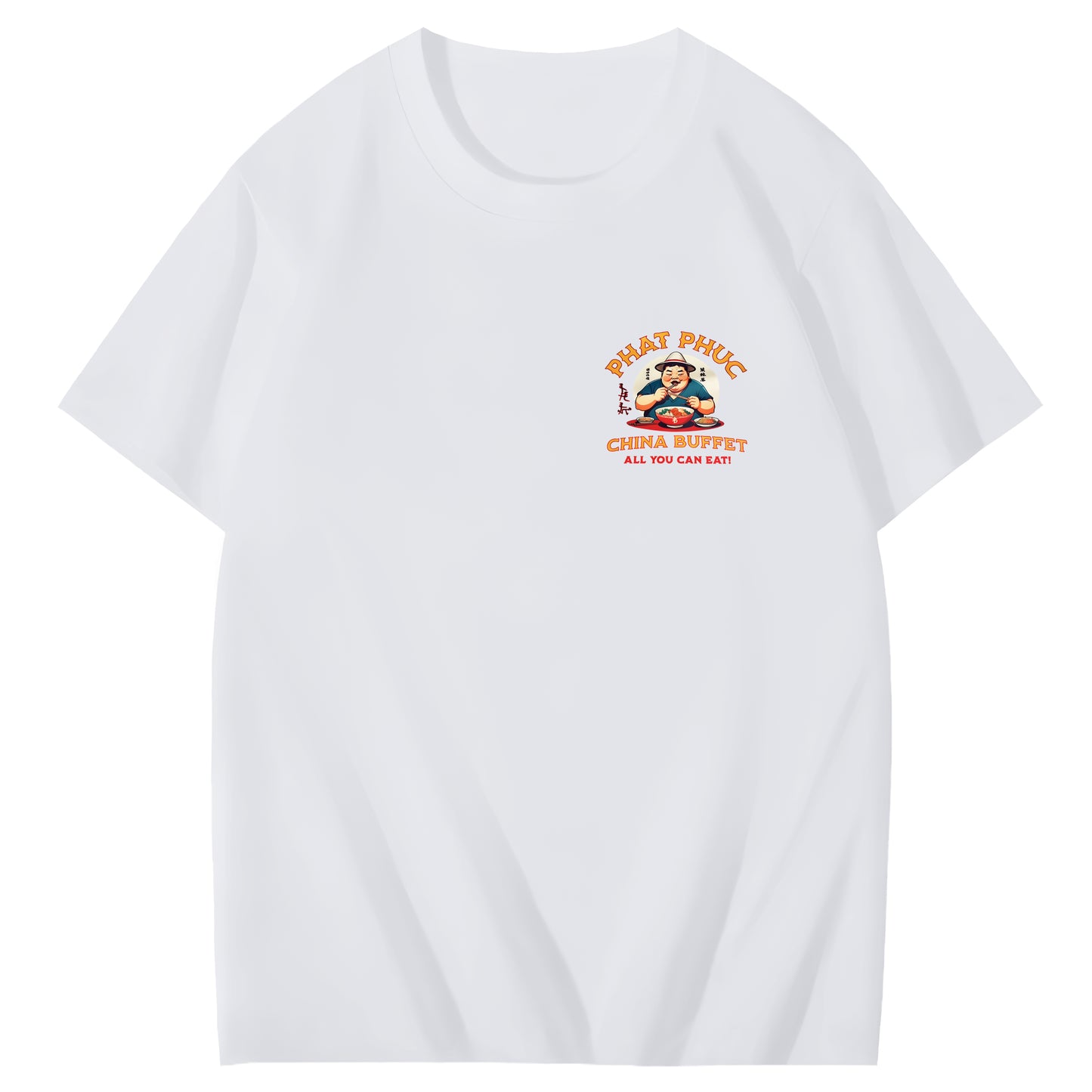 Phat Phuc China Buffet Art Pattern Print T-Shirt