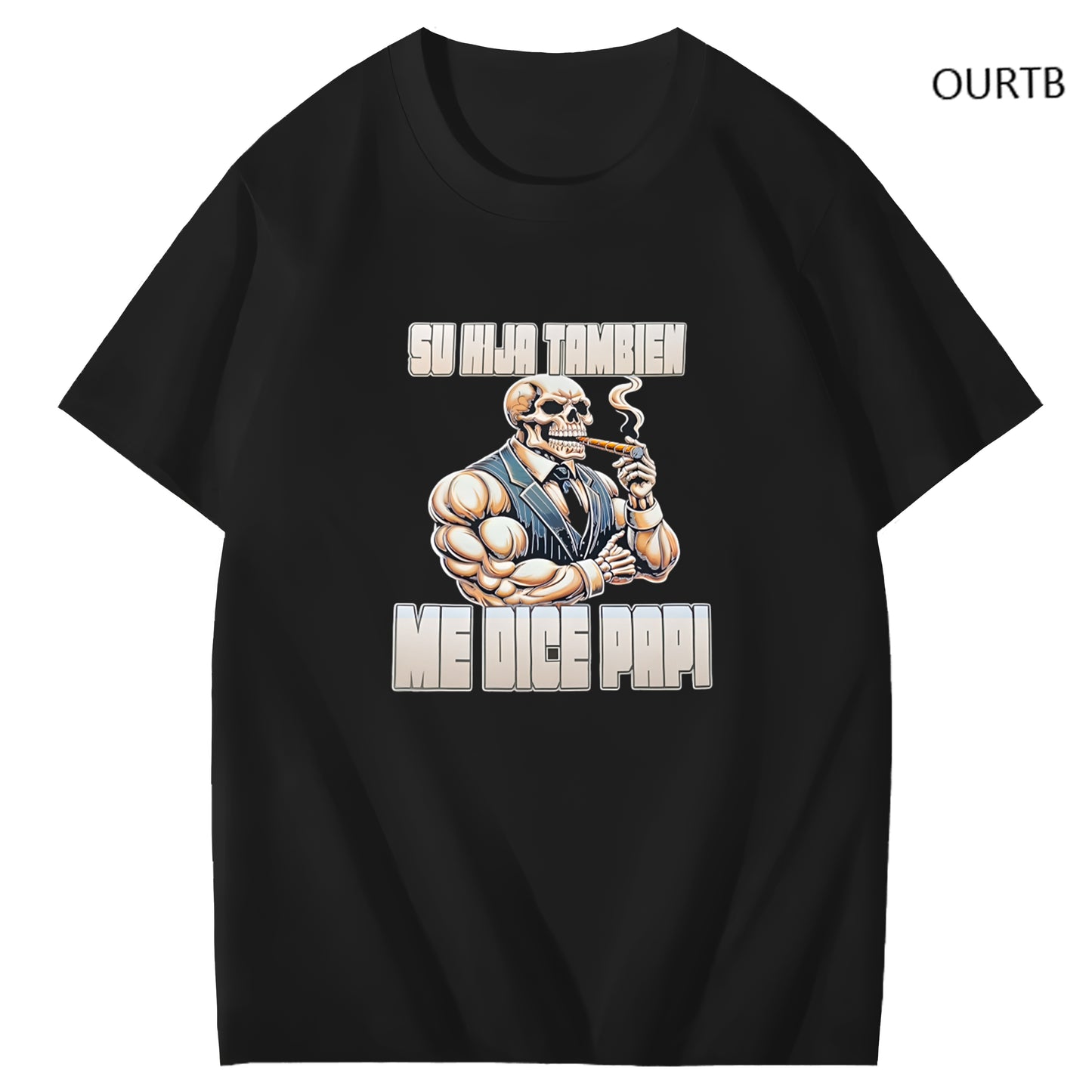Su Hija Tambien Me Dice Papi Art Pattern Print T-Shirt