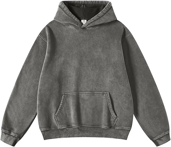 Mens Hoodies Pullover Oversized Hoodie Wash Plush Cotton Hooded Sweatshirt Vintage Heavyweight Hoodie Men Streetwear