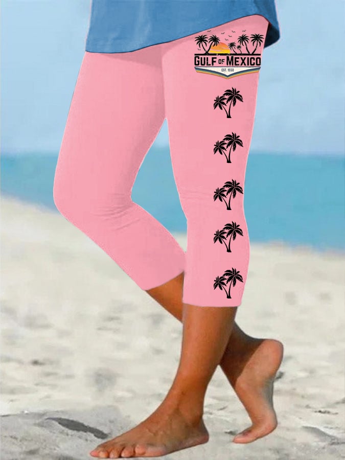 Women's Gulf Of Mexico Print Casual Leggings
