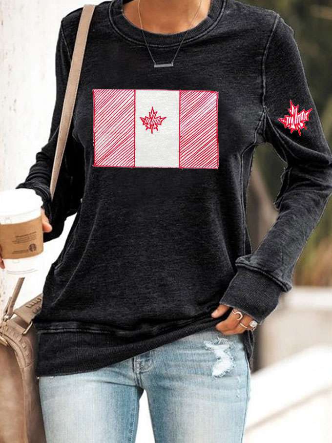 Women's Canada Travel Printed Sweatshirt