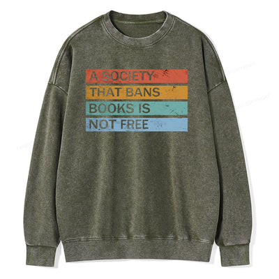 Banned Books Shirt, Read Banned Books Unisex Washed Sweatshirt