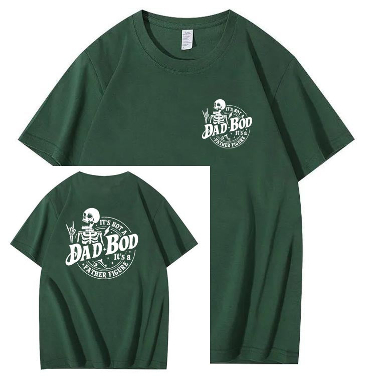 Dad Boo Pattern Print 100%Cotton T-Shirt