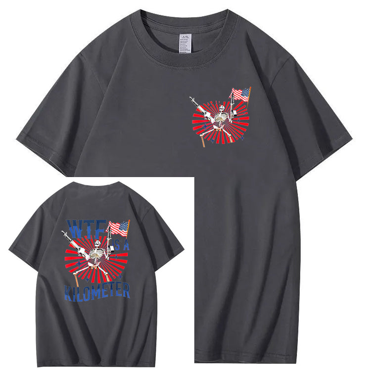 WTF It's A Klometer Pattern Print 100%Cotton T-Shirt