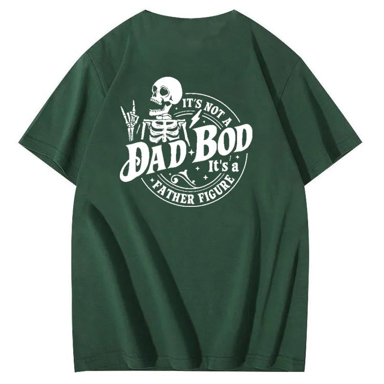 Dad Boo Pattern Print 100%Cotton T-Shirt