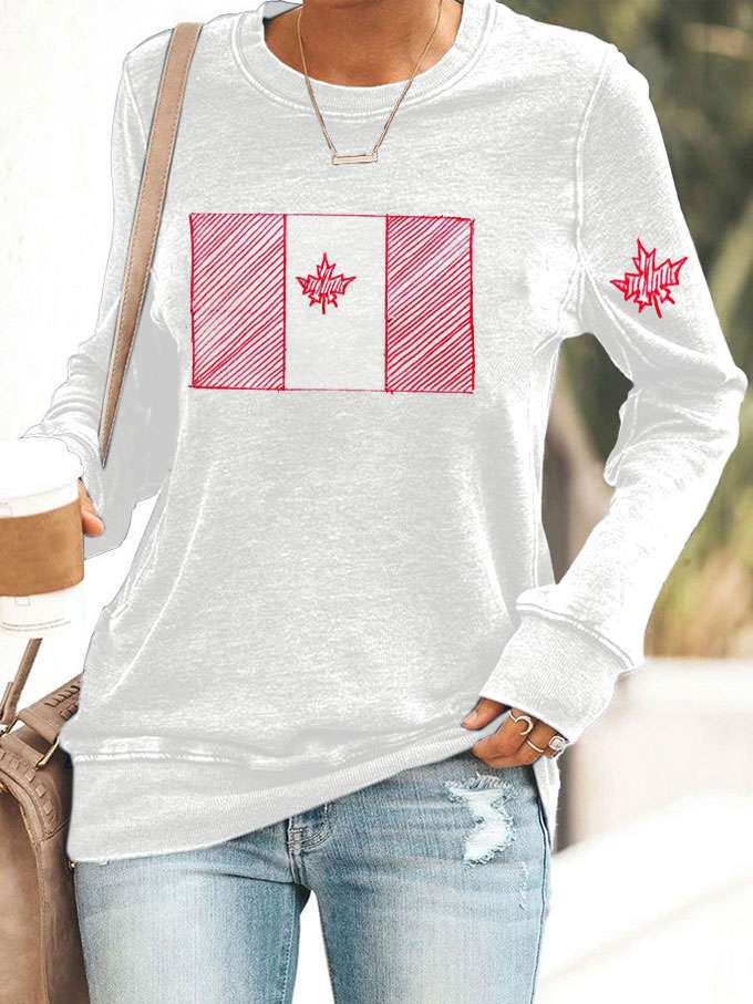 Women's Canada Travel Printed Sweatshirt