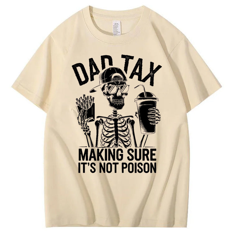 Cool Dad Tax Pattern Print 100%Cotton T-Shirt